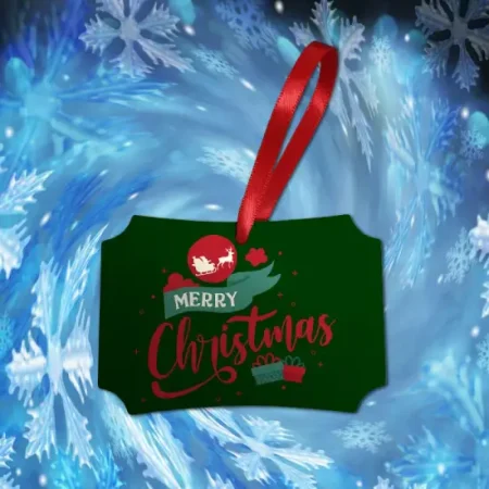 Christmas Ornament Gloss White 10 x 7cm