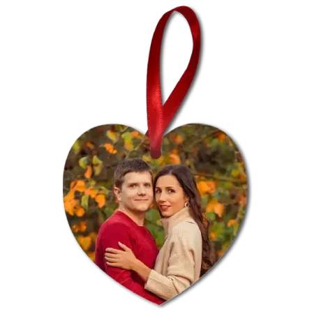 Heart Ornament Gloss White 7.4 x 7.6cm