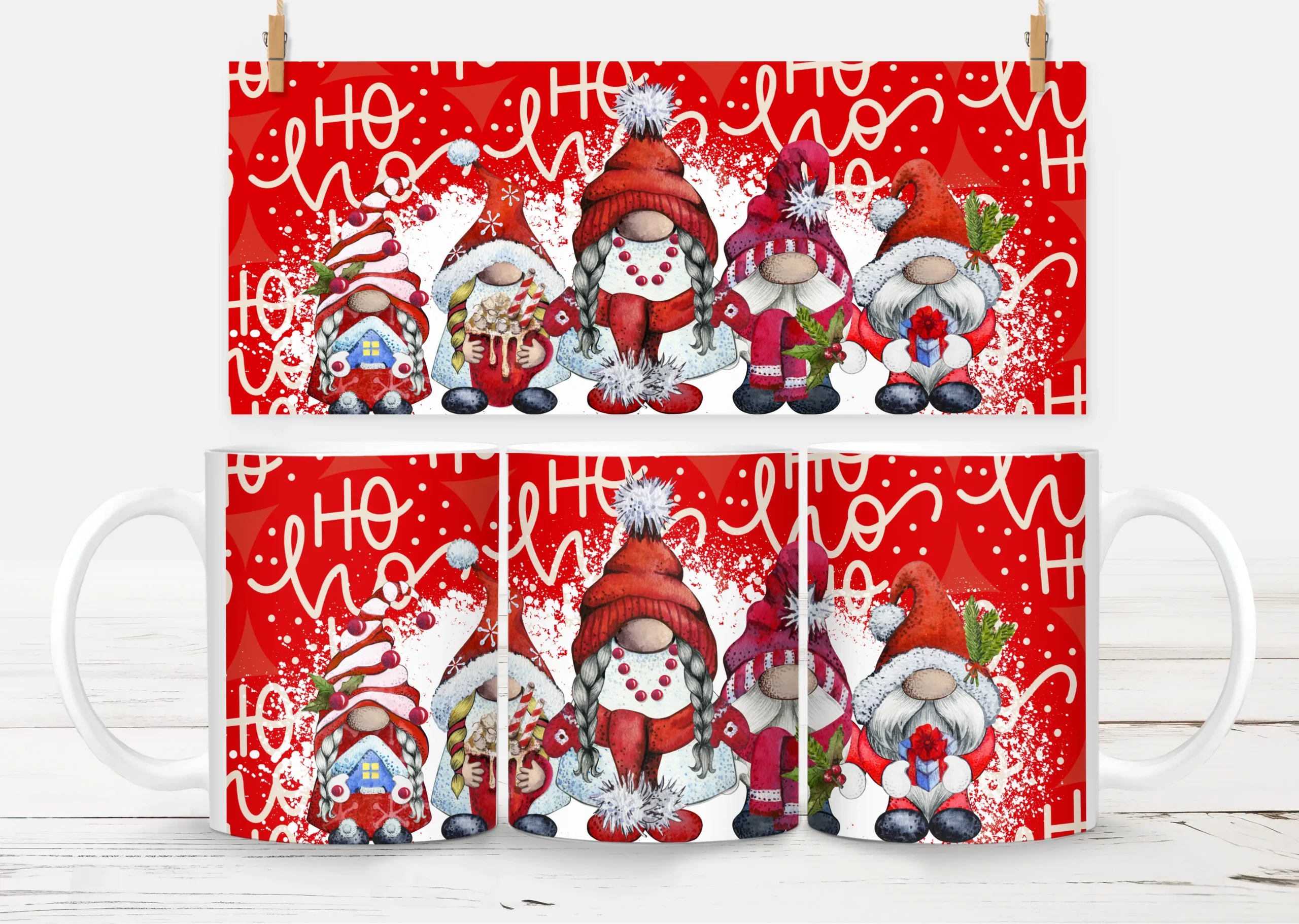 10oz Christmas Mug – White 5