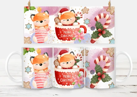 10oz Christmas Mug – White 17