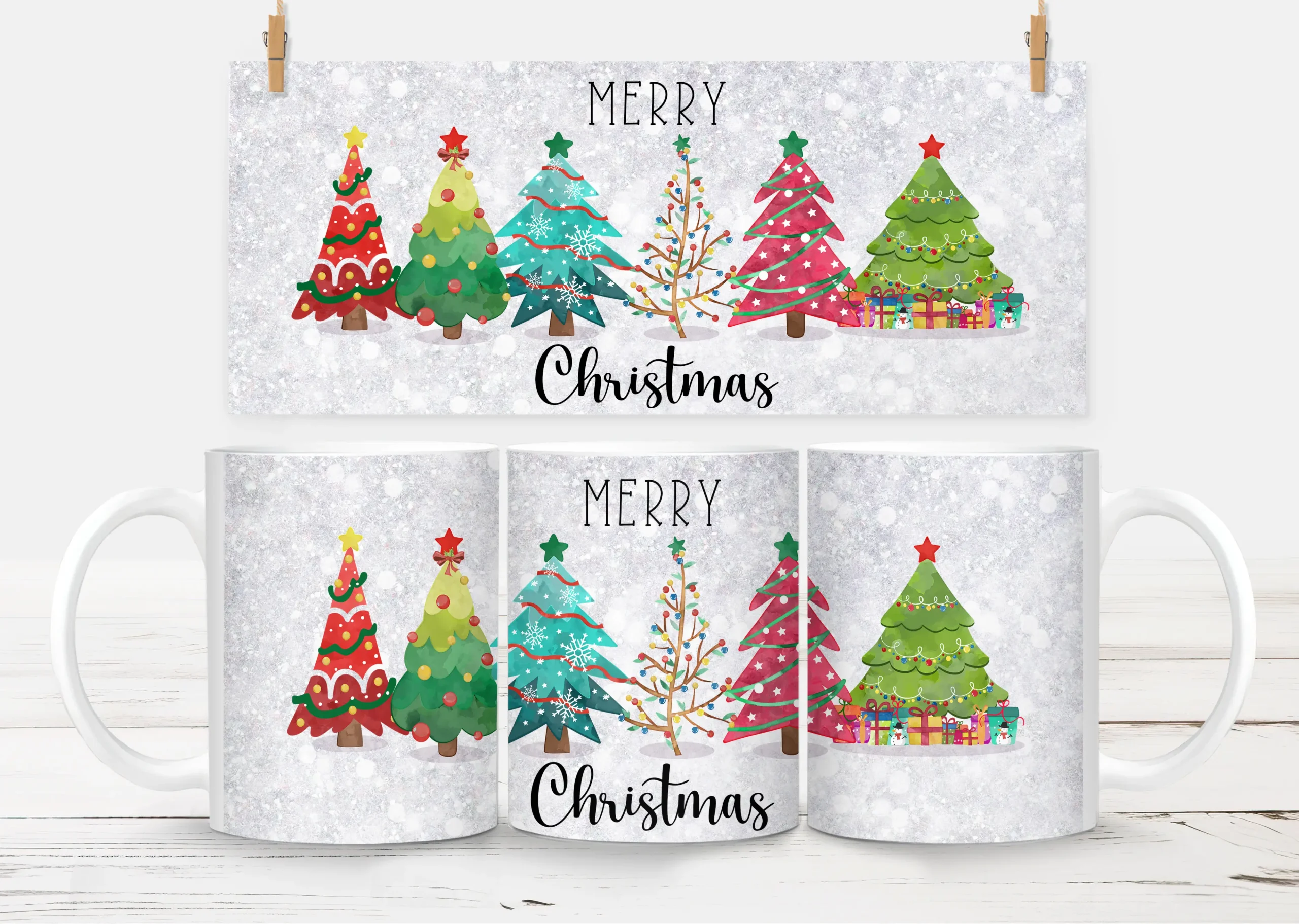 10oz Christmas Mug – White 9