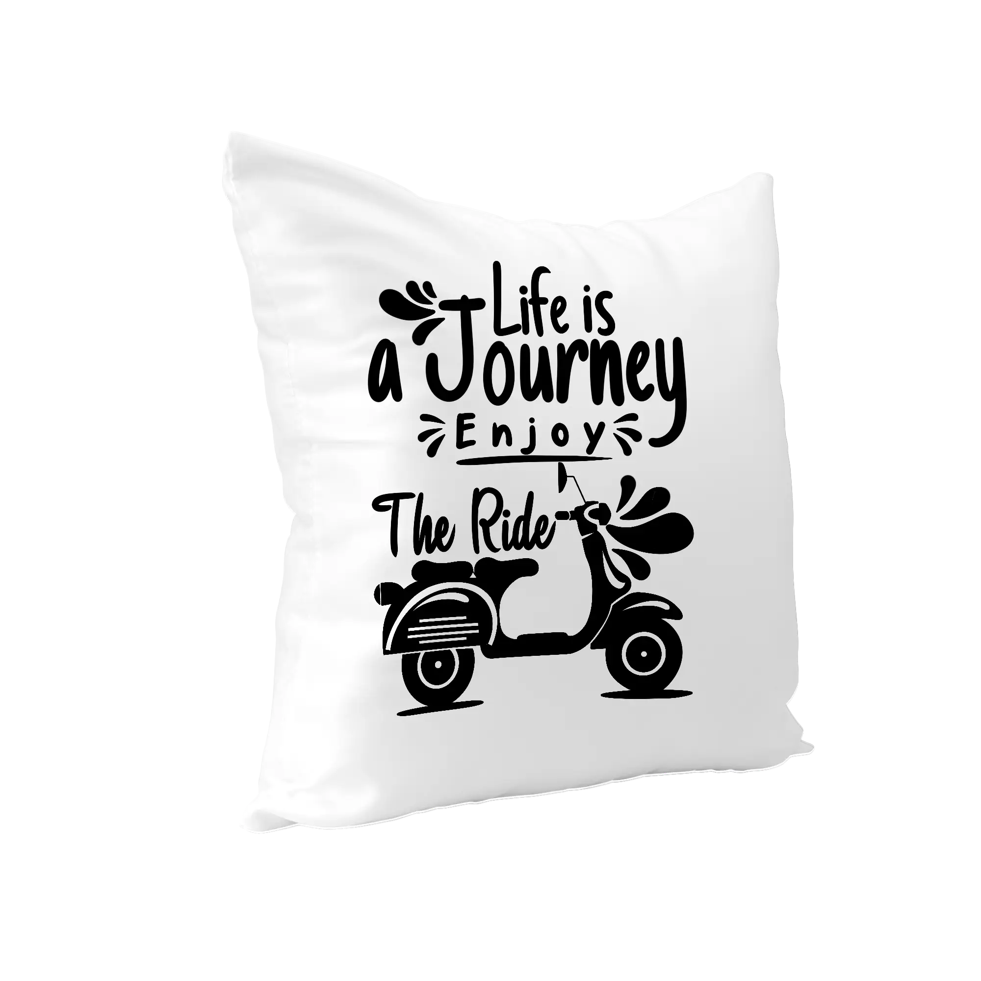 Small Cushion Cover & Insert 25 X 25CM (10 X 10″) White (Scooter)