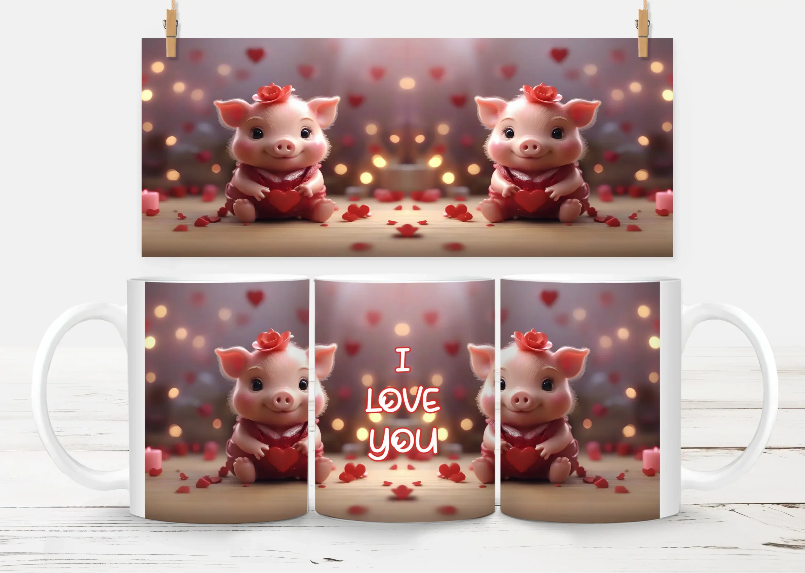 10oz Valentine's Mug-White 15