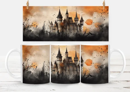 10oz Halloween Mug – White 13