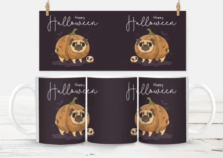 10oz Halloween Mug – White 5