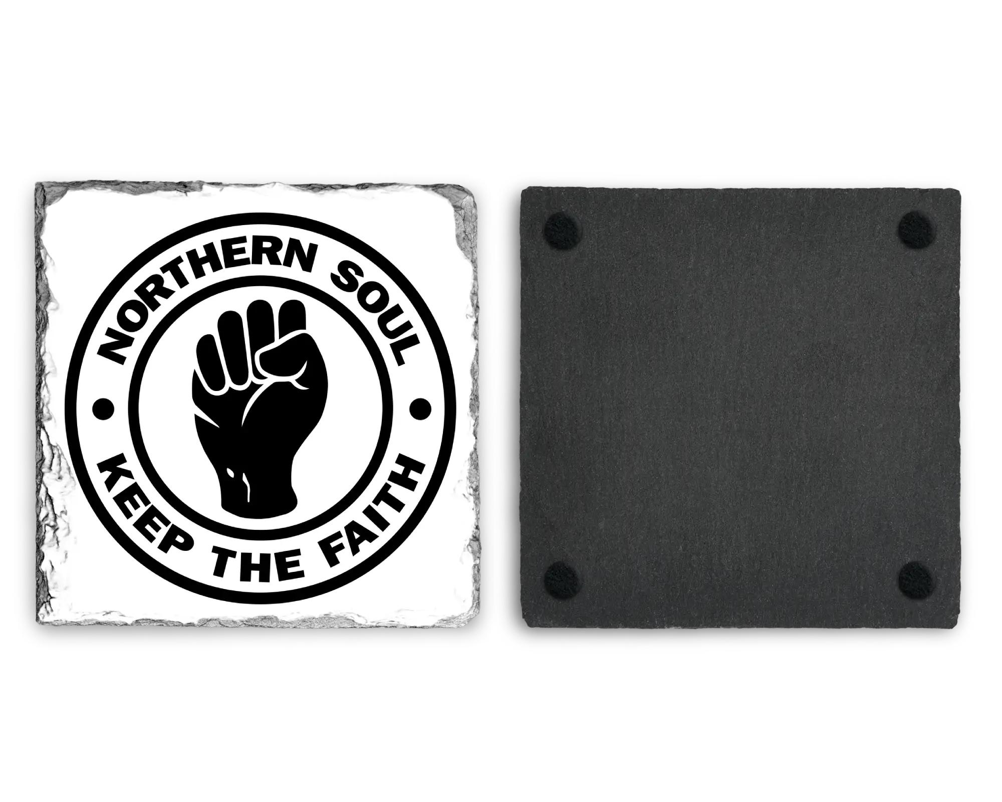 Slate Coaster (9x9cm) Gloss Northern Soul